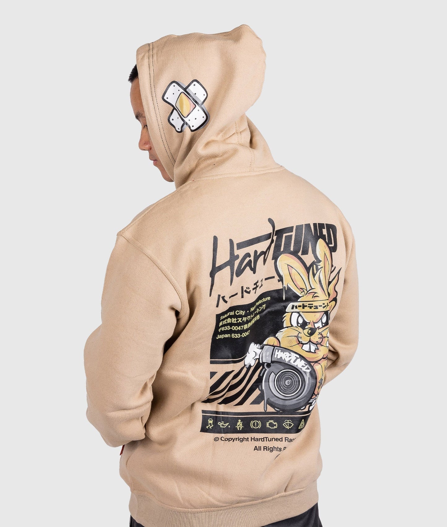 Turbo Bunny Hoodie - Tan