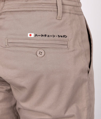 HardTuned Grid Cuffed Chinos - Tan