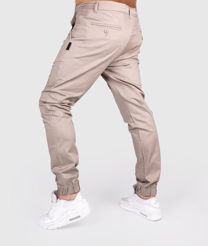 HardTuned Grid Cuffed Chinos - Tan