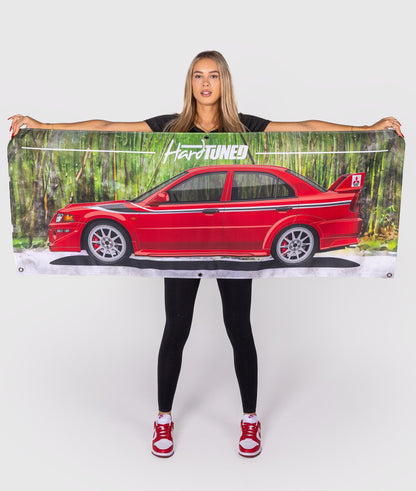 Mitsubishi Evolution 6 TME Edition Garage Flag