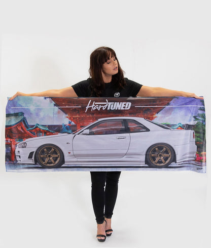Nissan Skyline R34 GTR Garage Flag