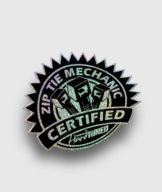 Zip Tie Mechanic Sticker - Glitter